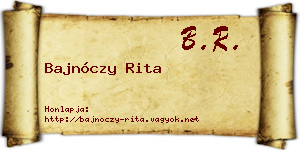 Bajnóczy Rita névjegykártya